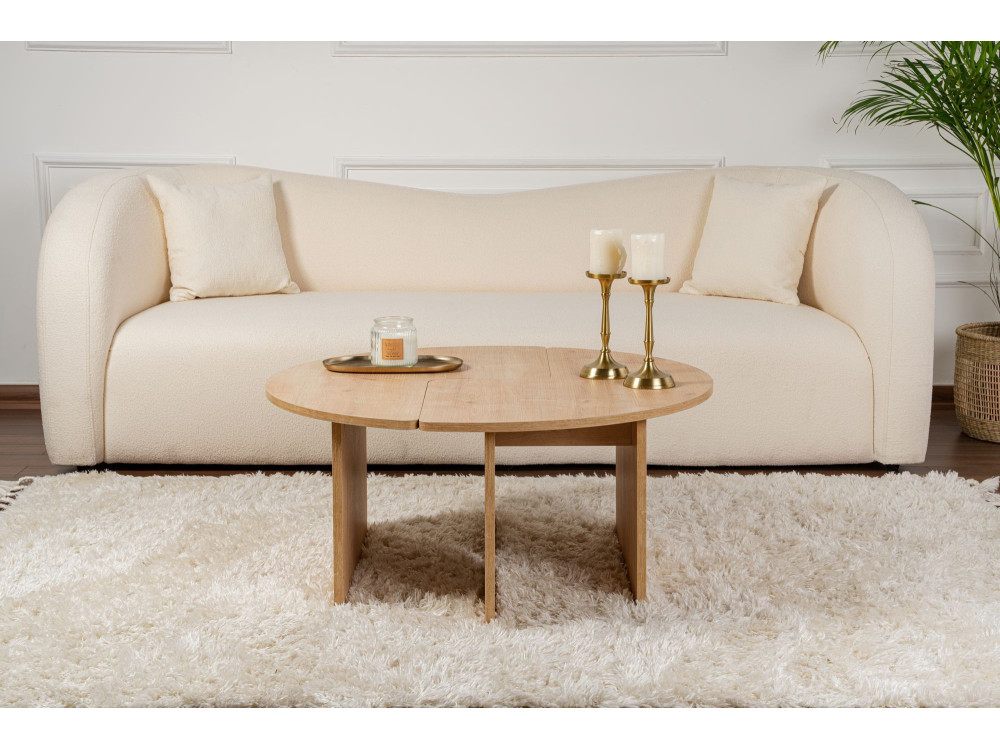 Table basse en bois "Moira" 90 x 90 x 41 cm - Chêne