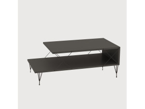 Table basse en bois "Loire" 100 x 50 x 40 cm - Anthracite