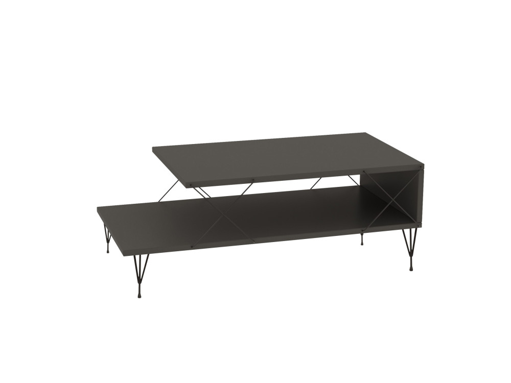 Table basse en bois "Loire" 100 x 50 x 40 cm - Anthracite