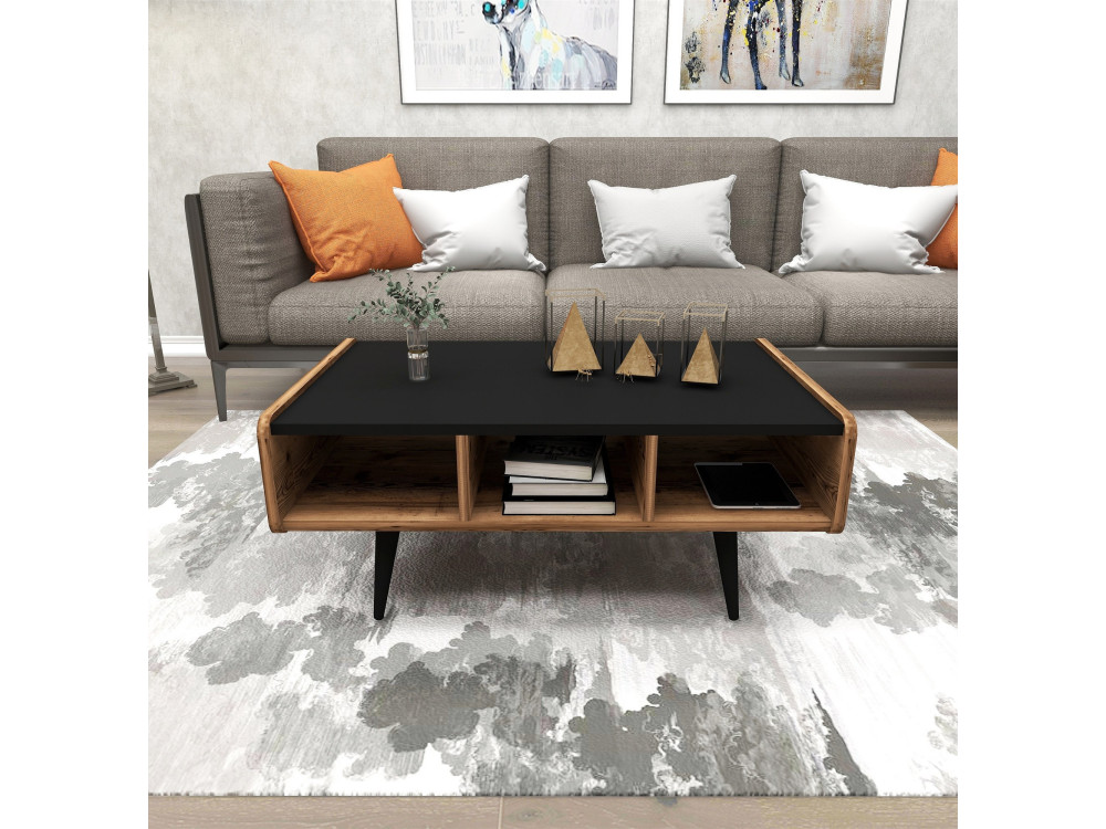 Table basse en bois "Line " - 90 x 56 x 40 cm - Noyer clair