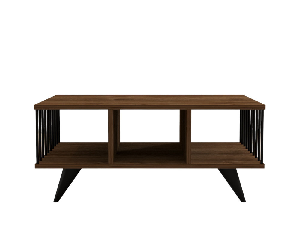 Table basse en bois "Bert" - 90 x 60 x 40 cm - Noyer