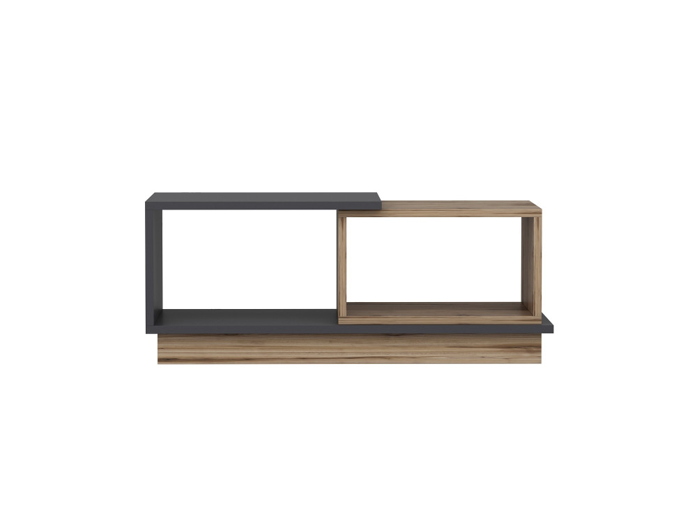 Table basse en bois "Consept" - 90 x 45 x 36 cm - Gris anthracite