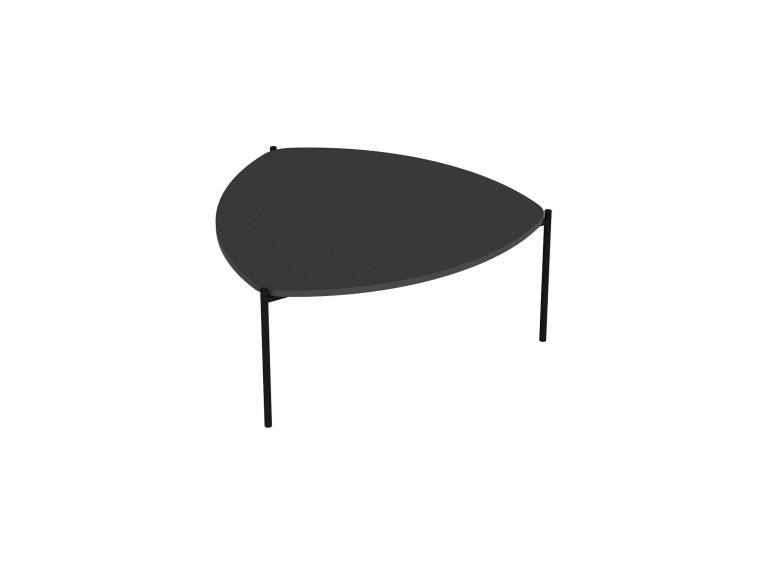Table basse en bois "Lenny" - 90 x 89 x 40 cm - Anthracite