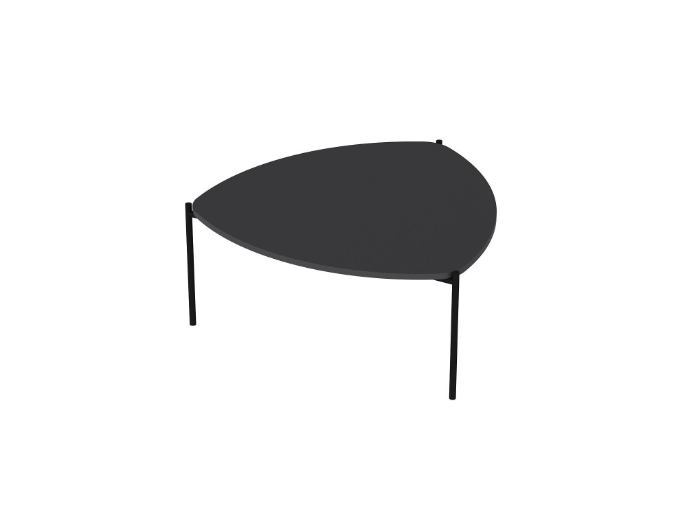 Table basse en bois "Lenny" - 90 x 89 x 40 cm - Anthracite