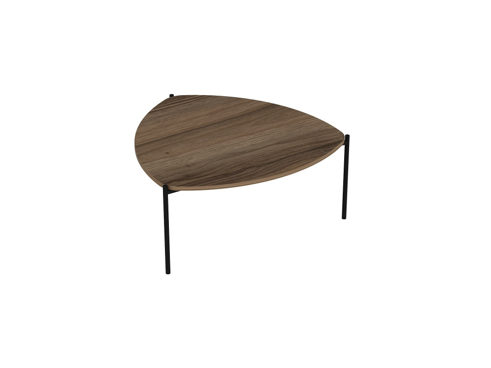 Table basse en bois "Lenny" - 90 x 89 x 40 cm - Noyer