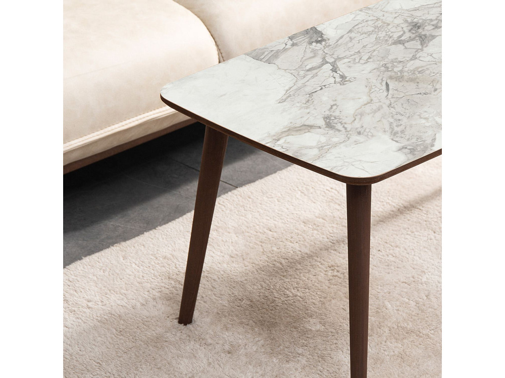 Table basse en bois "Luci" 100 x 53 x 45 cm - Blanc