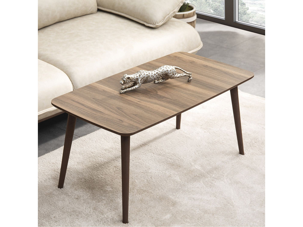 Table basse en bois "Luci" 100 x 53 x 45 cm - Noyer