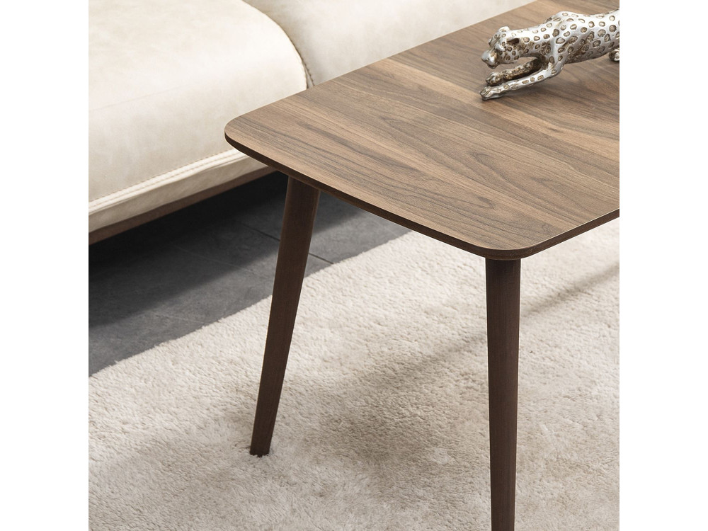 Table basse en bois "Luci" 100 x 53 x 45 cm - Noyer