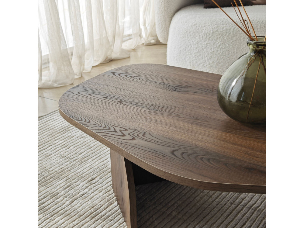 Table basse en bois "Rock" 100 x 60 x 35 cm - Noyer