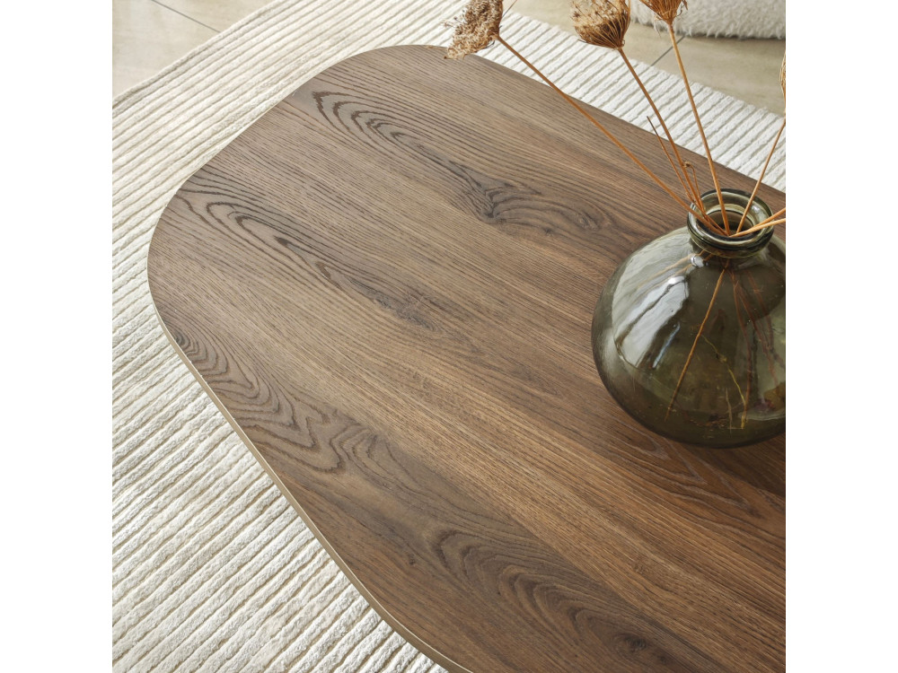 Table basse en bois "Rock" 100 x 60 x 35 cm - Noyer