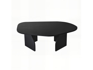 Table basse en bois "Rock" 100 x 60 x 35 cm - Noir