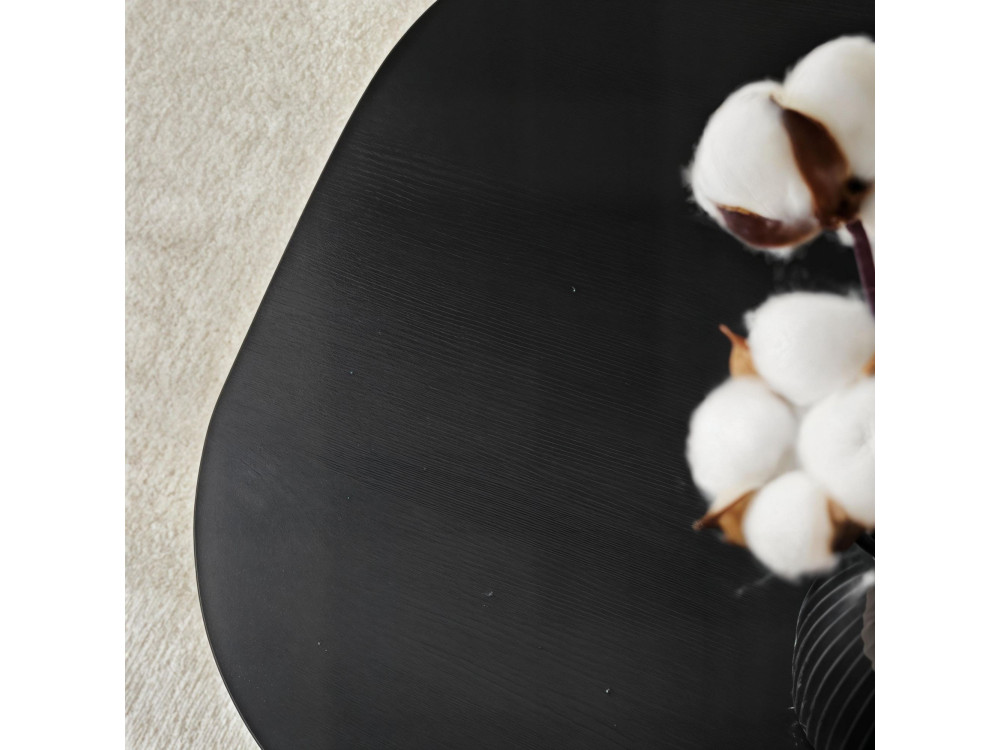 Table basse en bois "Rock" 100 x 60 x 35 cm - Noir