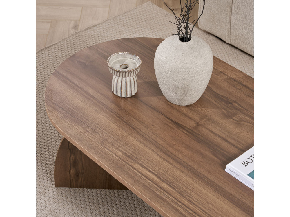 Table basse en bois "Melina" 120 x 60 x 40 cm - Noyer