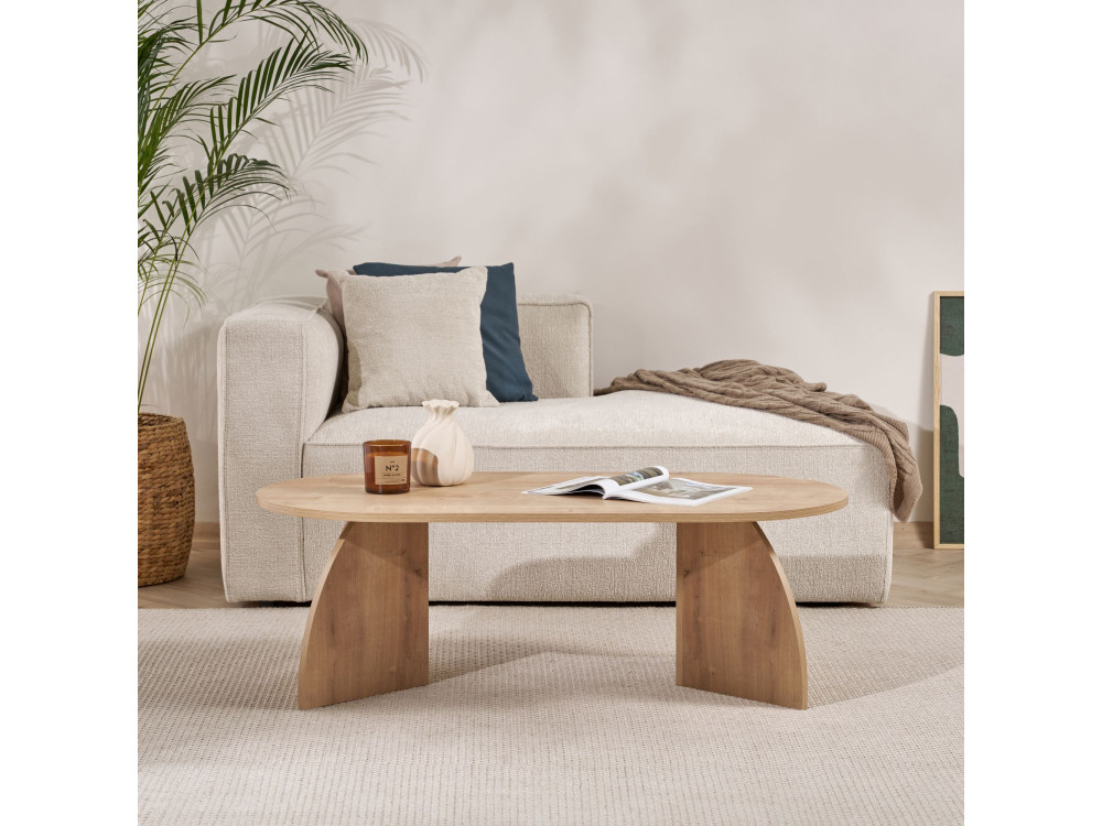 Table basse en bois "Melina" 120 x 60 x 40 cm - Chêne saphir