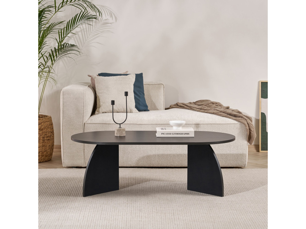 Table basse en bois "Melina" 120 x 60 x 40 cm - Bois Noir