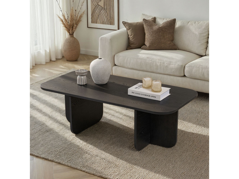 Table basse en bois "Akira" 120 x 60 x 41 cm - Bois Noir
