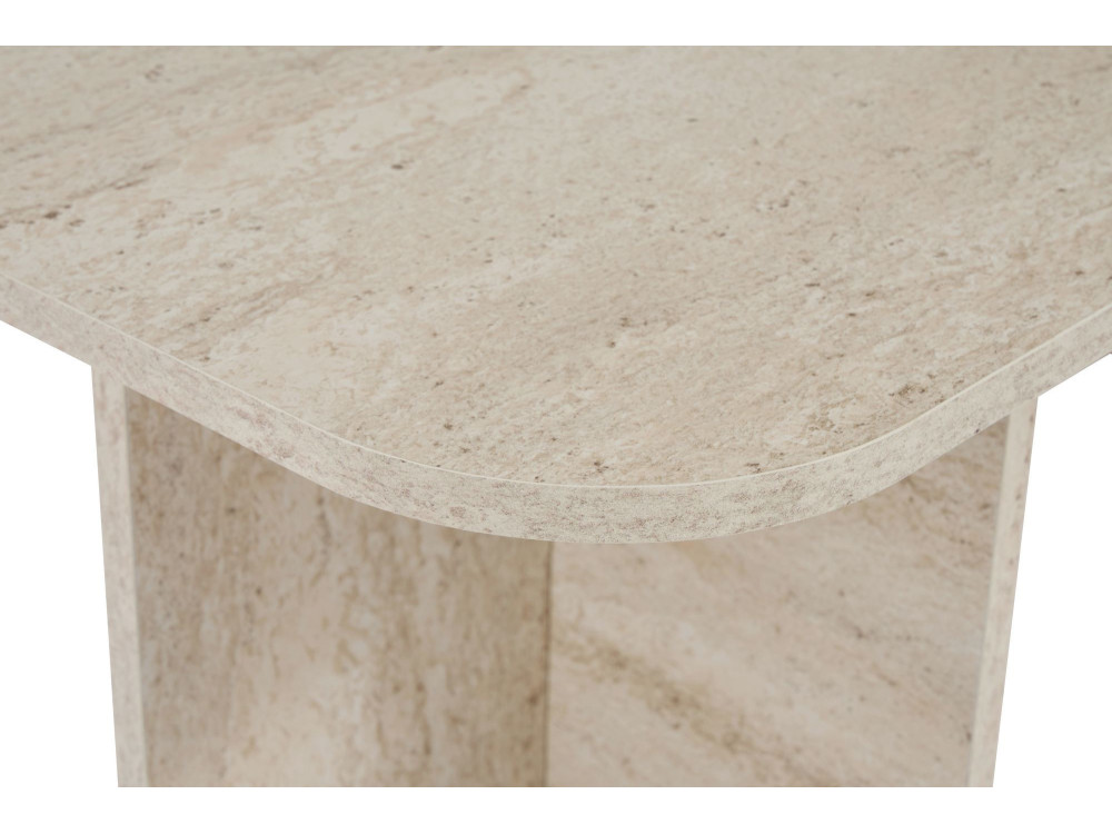 Table basse en bois "Akira" 120 x 60 x 41 cm - Travertin