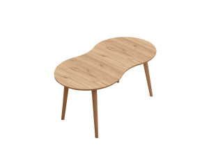 Table basse en bois "Moon" 99 x 54 x 45 cm - Chêne