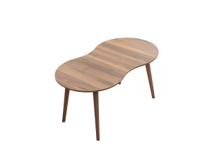Table basse en bois "Moon" 99 x 54 x 45 cm - Noyer