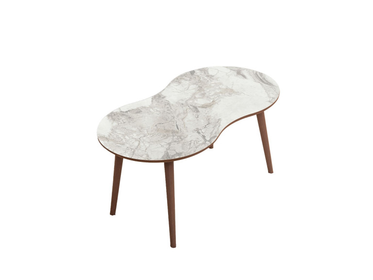 Table basse en bois "Moon" 99 x 54 x 45 cm - Blanc