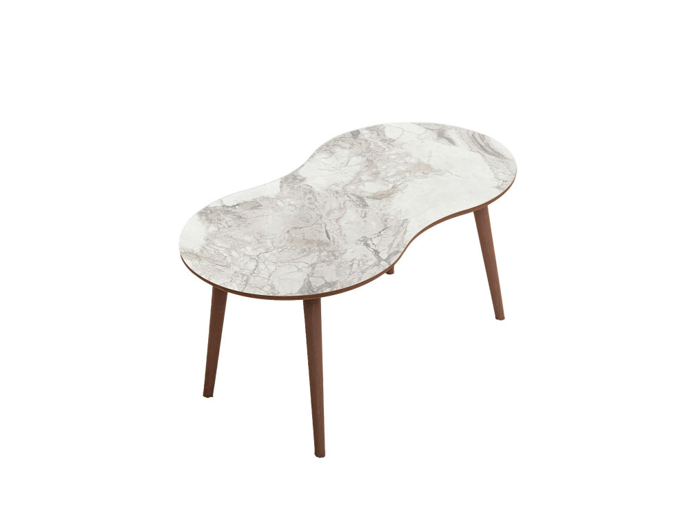 Table basse en bois "Moon" 99 x 54 x 45 cm - Blanc