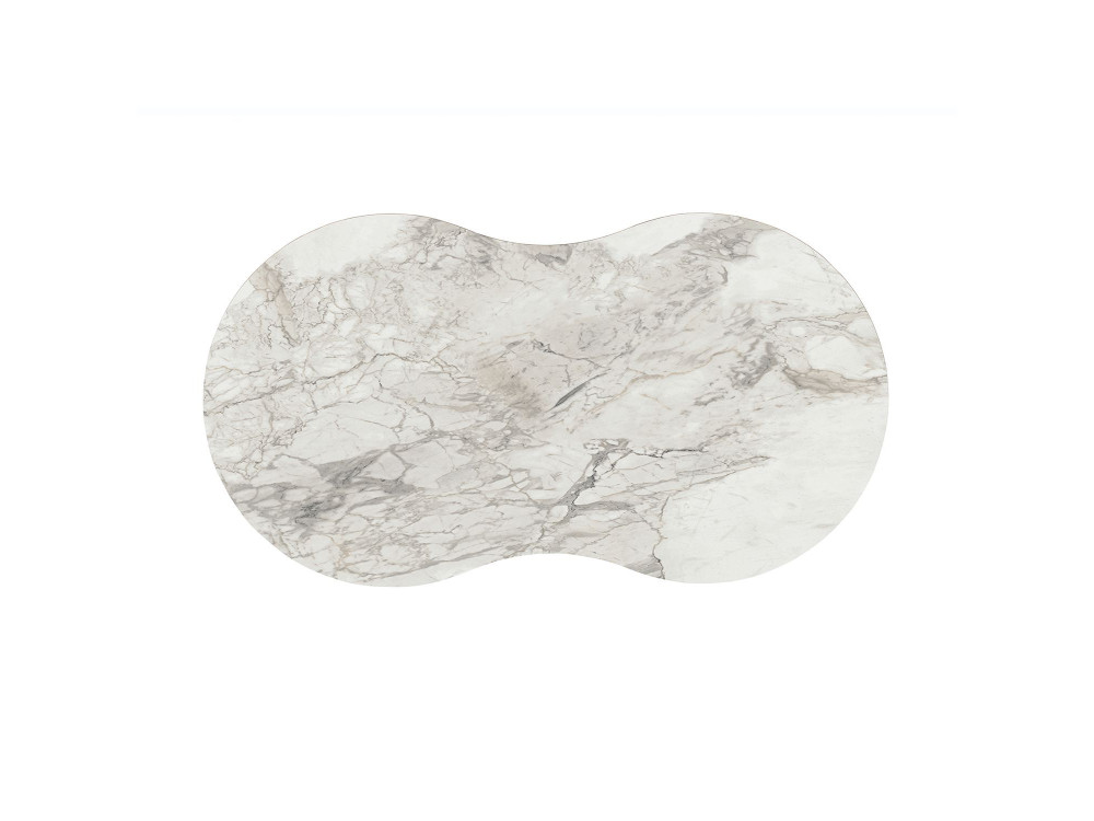 Table basse en bois "Moon" 99 x 54 x 45 cm - Blanc