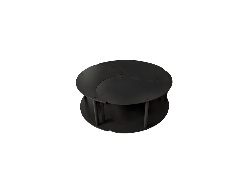 Ensemble de table basse en bois "Yin" 70 x 70 x 38 cm - Noir
