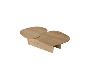 Table basse en bois "Stones" 125 x 60 x 38 cm - Chêne saphir