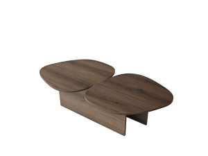 Table basse en bois "Stones" 125 x 60 x 38 cm - Noyer