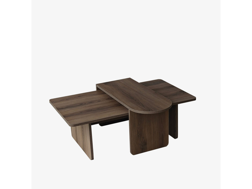 Ensemble de table basse en bois "Paris" 105 x 60 x 35 cm - Bronze