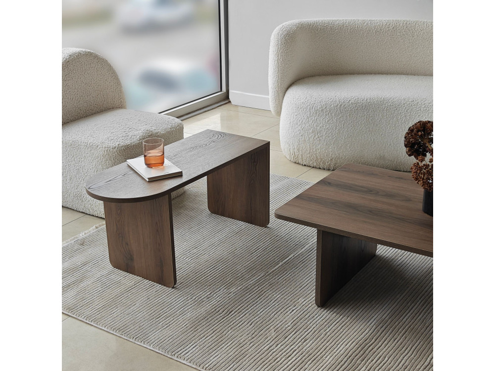 Ensemble de table basse en bois "Paris" 105 x 60 x 35 cm - Bronze