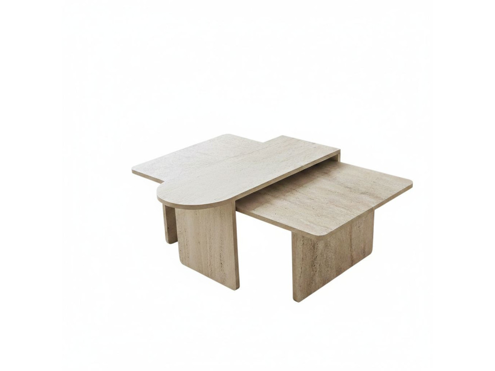 Ensemble de table basse en bois "Paris" 105 x 60 x 35 cm - Bronze