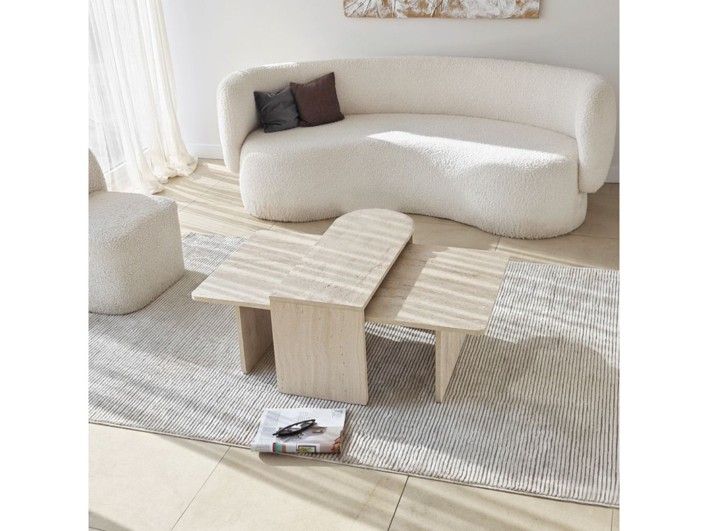 Ensemble de table basse en bois "Paris" 105 x 60 x 35 cm - Bronze