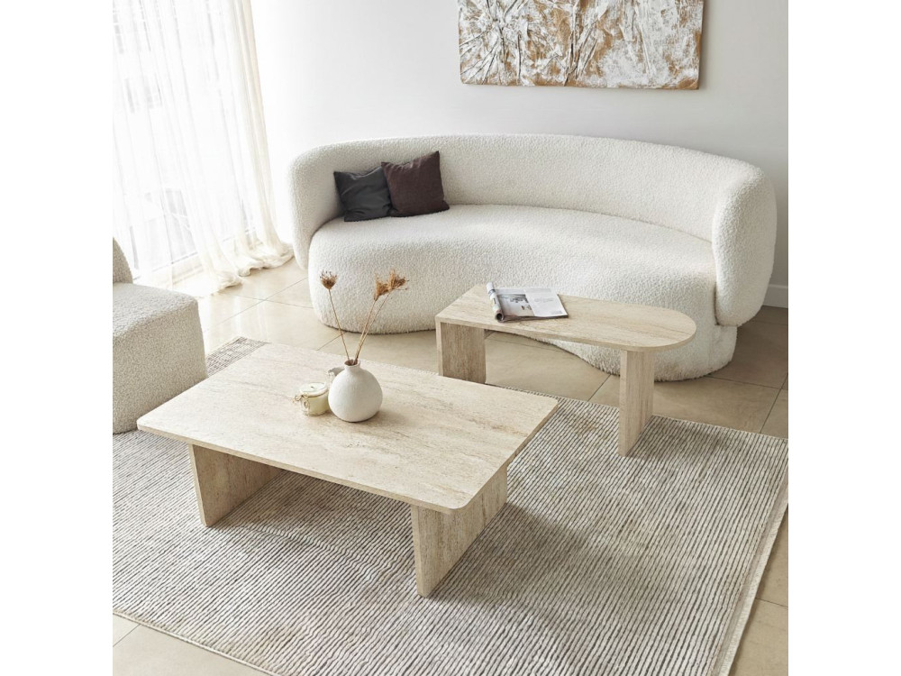 Ensemble de table basse en bois "Paris" 105 x 60 x 35 cm - Bronze
