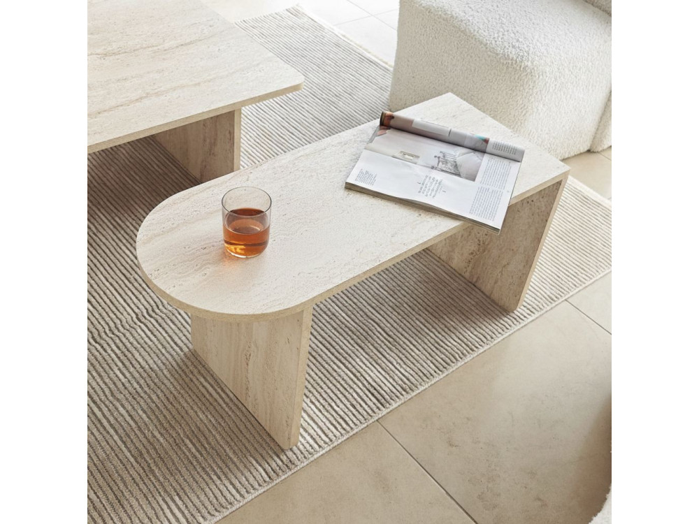 Ensemble de table basse en bois "Paris" 105 x 60 x 35 cm - Bronze