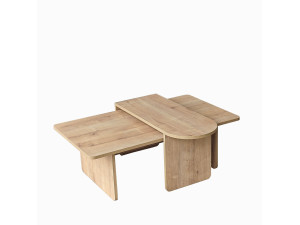 Ensemble de table basse en bois "Paris" 105 x 60 x 35 cm - Bronze