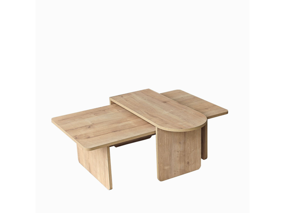 Ensemble de table basse en bois "Paris" 105 x 60 x 35 cm - Bronze