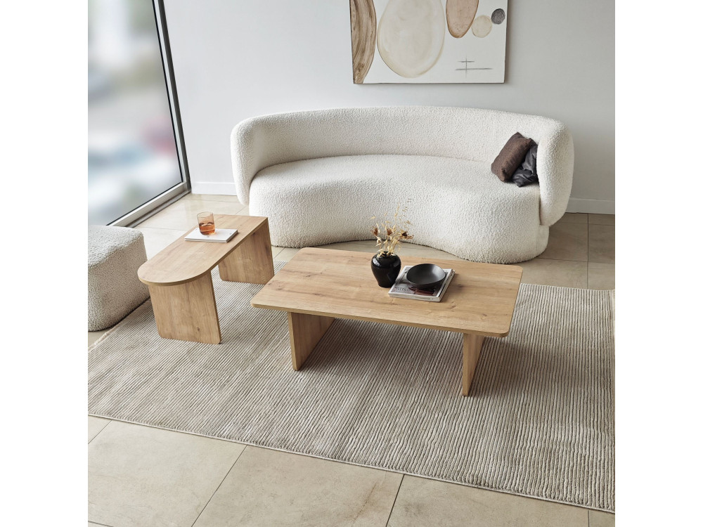 Ensemble de table basse en bois "Paris" 105 x 60 x 35 cm - Bronze