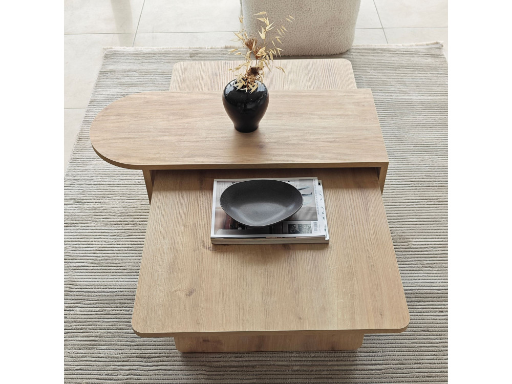 Ensemble de table basse en bois "Paris" 105 x 60 x 35 cm - Bronze