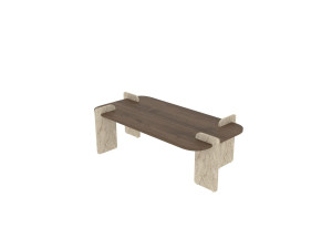 Table basse en bois "Leapiri" - 120 x 60 x 35 cm - Marron