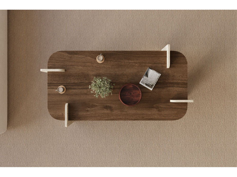 Table basse en bois "Leapiri" - 120 x 60 x 35 cm - Marron