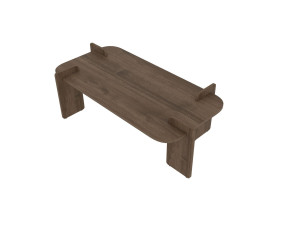 Table basse en bois "Lovge" 120 x 60 x 35 cm - Noyer