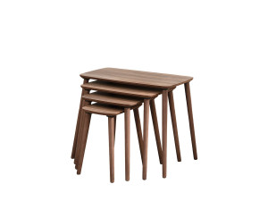 Table gigogne (4 pièces) en bois "Luci" 70 x 40 x 55 cm - Noyer