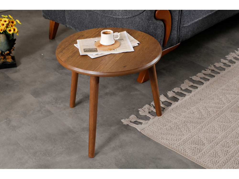 Ensemble de table basse en bois "Marlo" 100 x 50 x 45 cm - Noyer