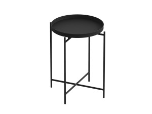 Table basse en métal "Sheby" 46 x 46 x 56 cm - Noir
