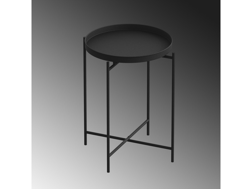 Table basse en métal "Sheby" 46 x 46 x 56 cm - Noir
