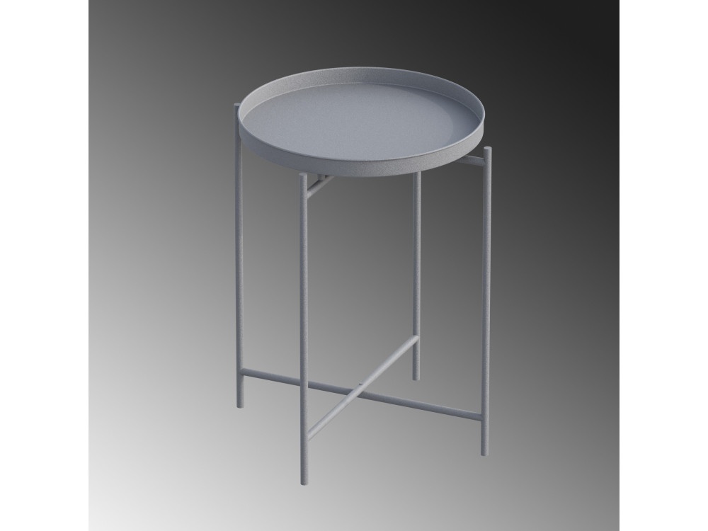 Table basse en métal "Sheby" 46 x 46 x 56 cm - Gris
