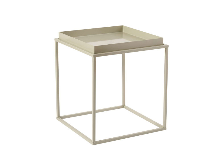 Table basse en métal "Koala" 45 x 45 x 52 cm - Taupe
