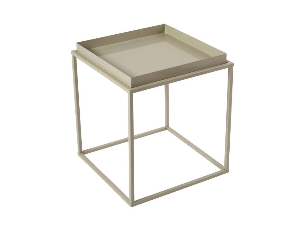 Table basse en métal "Koala" 45 x 45 x 52 cm - Taupe