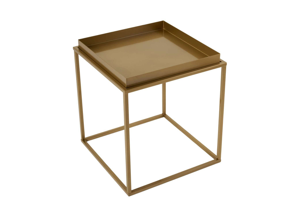 Table basse en métal "Koala" 45 x 45 x 52 cm - Or